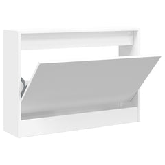 Shoe Cabinet White Engineered wood Compact Shoe Cabinet