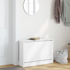 Shoe Cabinet White Engineered wood Compact Shoe Cabinet