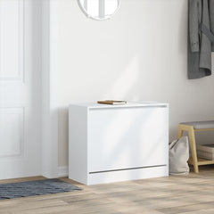 Shoe Cabinet White Engineered wood Compact Shoe Cabinet
