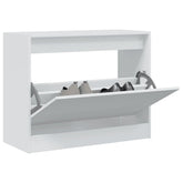 Shoe Cabinet White Engineered wood Compact Shoe Cabinet