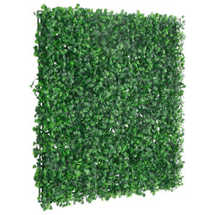 Artificial Shrub Leaf Fence Set of 24 Green Polyethylene Medium