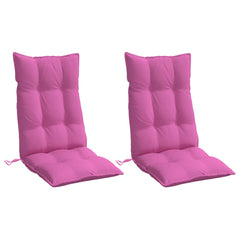Highback Chair Cushion Set of 2 Pink Oxford fabric (100% polyester)