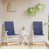 Highback Chair Cushion Set of 2 Navy Blue 100% polyester