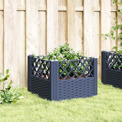 Garden Planter Blue Grey Polypropylene Medium Modular