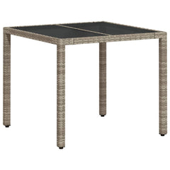 Garden Table Set of 4 Light Grey
