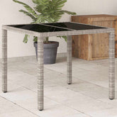 Garden Table Set of 4 Light Grey