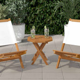 Table Top Brown Solid teak wood 15.7 x 15.7 in Durable