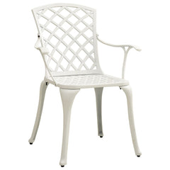 Garden Chair White Cast aluminum Medium Ergonomic Garden Chair