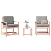 Garden Lounge Set Natural Wood Solid Douglas Fir wood Medium