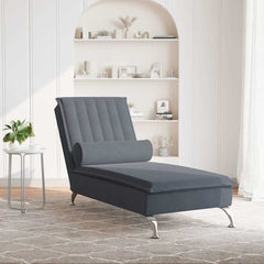 Massage Chaise Lounge Dark Grey