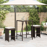 Garden Bar Stool Set of 2 Brown,Cream white