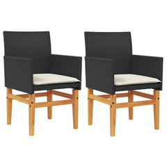 Garden Chair Black PE rattan Standard size fits adults