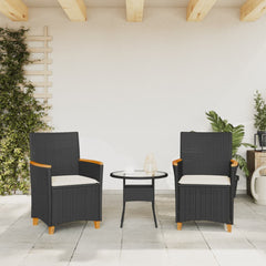 Garden Chair Black, Cream White