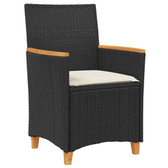 Garden Chair Black, Cream White