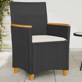 Garden Chair Black, Cream White