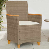 Garden Chair Beige PE rattan N/A UV-resistant materials