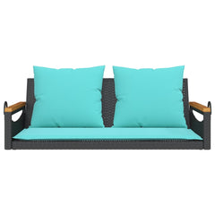 Patio Swing Bench Black and Blue