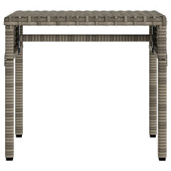 Patio Sun Lounger Gray PE rattan, powder-coated steel, polyester
