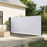 Retractable Side Awning White 100% polyester with PU coating