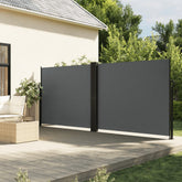 Retractable Side Awning Anthracite 100% polyester with PU coating