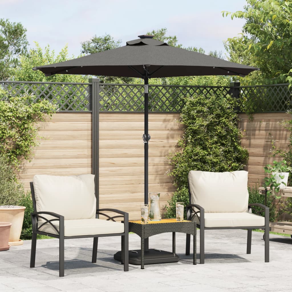 Bostome Garden Parasol with anthracite steel pole and durable polyester canopy for outdoor shade.