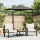 Bostome Garden Parasol with anthracite steel pole and durable polyester canopy for outdoor shade.