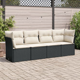 Garden Sofa Set Black, Cream White