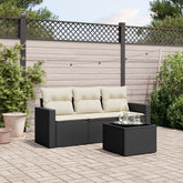 Garden Sofa Set Black PE rattan Large Modular Garden Sofa Set