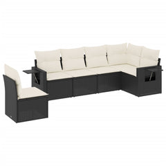 Garden Sofa Set Black for sofa, cream white for cushions