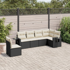 Garden Sofa Set Black for sofa, cream white for cushions