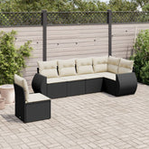 Garden Sofa Set Black, Cream White