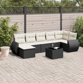 Garden Sofa Set Black PE rattan Large Modular Garden Sofa Set