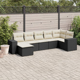 Garden Sofa Set Black PE rattan Large Modular Garden Sofa Set