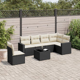 Garden Sofa Set Black, Cream White