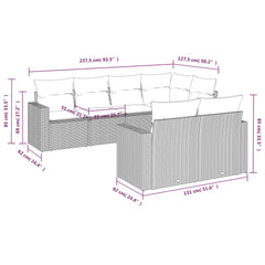 Garden Sofa Set Black