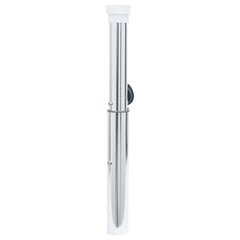 Silver anodized aluminum in-ground parasol base for 1.6-2" poles, 3.5" diameter x 28" long.