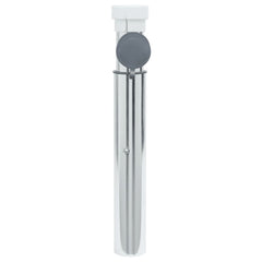 Silver anodized aluminum in-ground parasol base for 1.6-2" diameter poles.