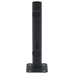 Bostome matt black steel parasol base designed for 1.3" and 1.5" umbrella poles.