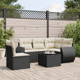 Garden Sofa Set Black, Cream White
