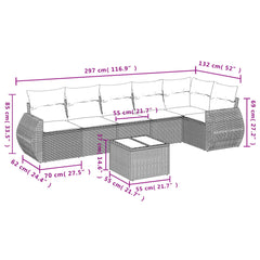 Garden Sofa Set Black