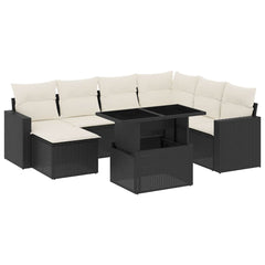 Garden Sofa Set Black, Cream White