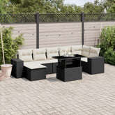 Garden Sofa Set Black PE rattan Large Modular Garden Sofa Set