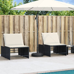 Parasol Base 126.37 lb Black Iron Circular