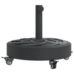 Parasol Base 136.09 lb Black Iron Circular