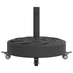 Parasol Base 136.09 lb Black Iron Circular