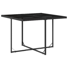 Garden Dining Set Black and Cream