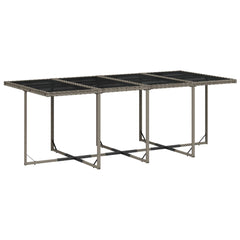 Patio Dining Set Set of 12 Grey Poly Rattan 12 Seater Foldable