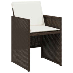 Patio Dining Set Set of 10 Brown and black