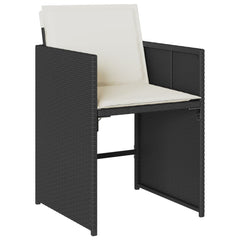 Patio Dining Set Set of 16 Black