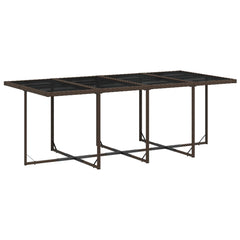 Garden Dining Set Brown, Cream white, Black